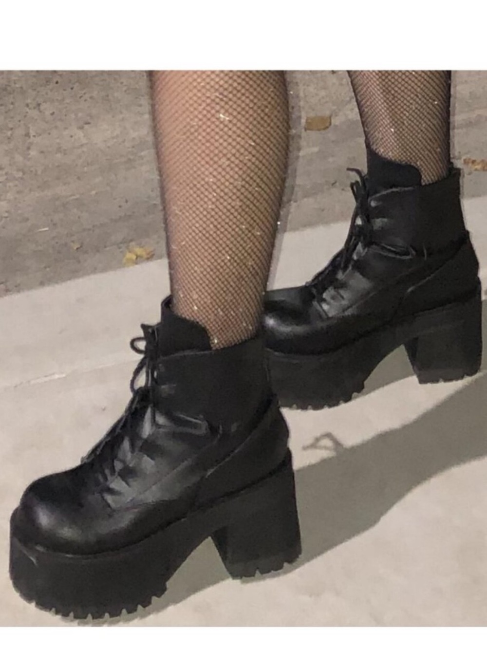 Demonia ranger black platform goth boots punk bratz doll alternative size 7.5/8